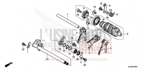 BARILLET DE SELECTION CB500XAG de 2016
